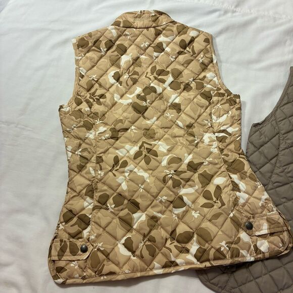 Eddie Bauer Women's XS Goose Down Quilted Vest Jacket Full Zip Set of Two - Picture 13 of 16